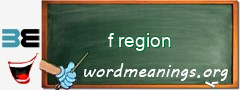WordMeaning blackboard for f region